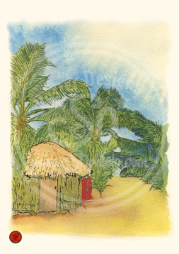 Mexico Beach Hut Illustration by Sophie Lo